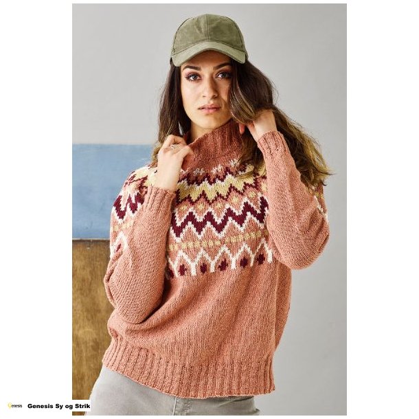 Let loose Sweater med mnstret brestykke