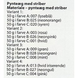 Pynteg, Pynteg med striber m.m.