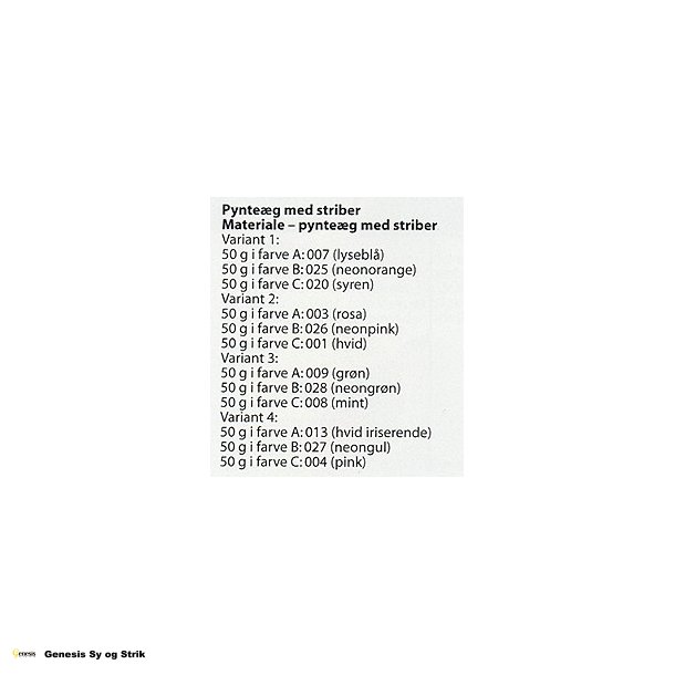 Pynteg, Pynteg med striber m.m.