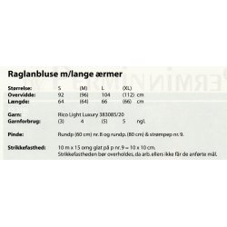 Raglanbluse m/lange rmer