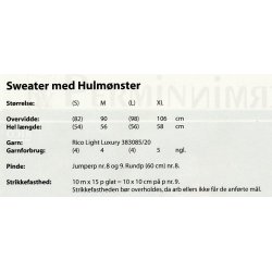 Sweater med hulmnster