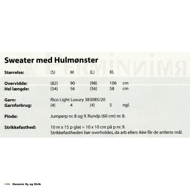 Sweater med hulmnster