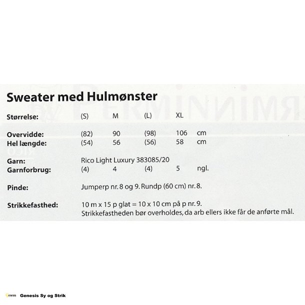 Sweater med Hulmnster