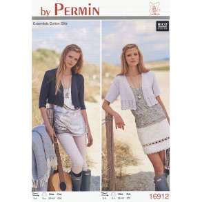 Damejakke med kant af hulmnster