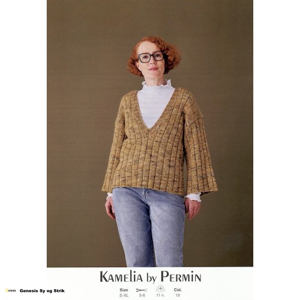 Ribsweater med v - hals