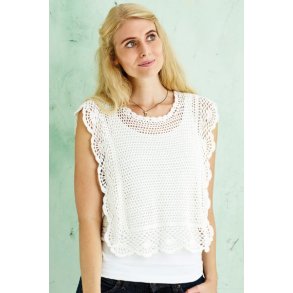 Hklet top med flse i Elise