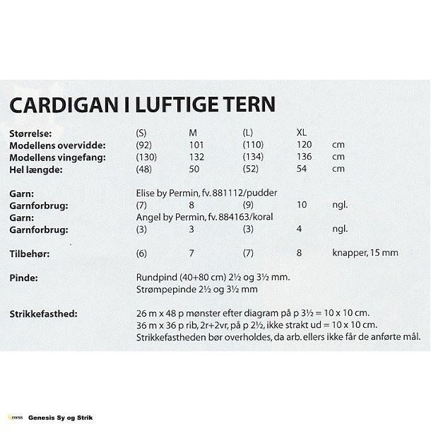 Cardigan i luftige tern