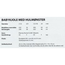 Babykjole med hulmnster