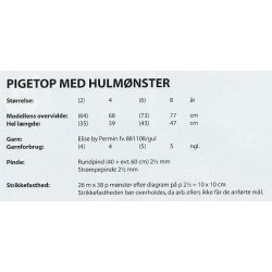 Pigetop med hulmnster