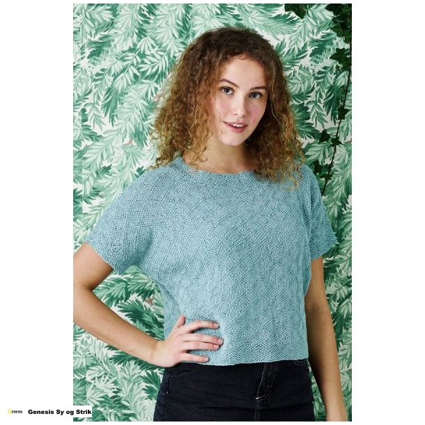 Bluse med diagonal -tern