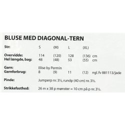 Bluse med diagonal -tern