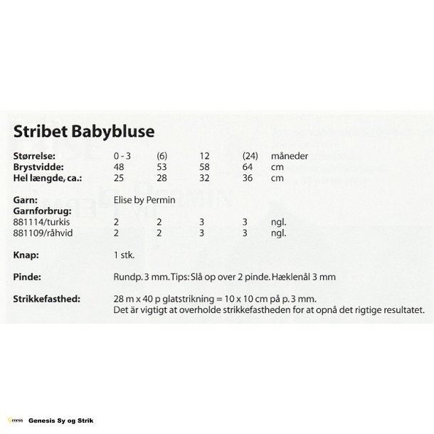 Stribet babybluse