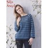 Stribet raglan bluse med Angel
