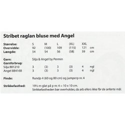Stribet raglan bluse med Angel