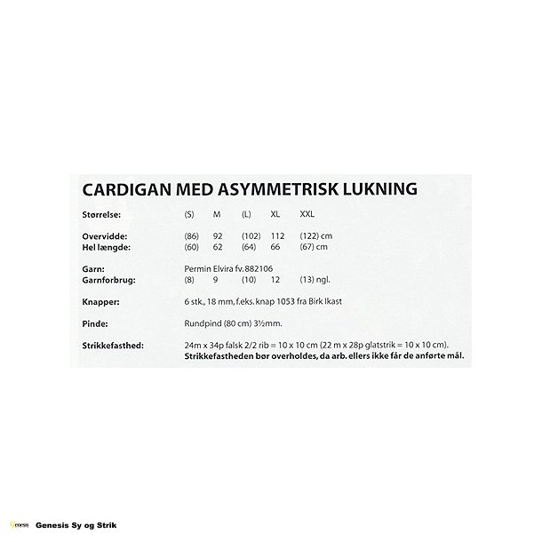 Cardigan med asymmetrisk lukning