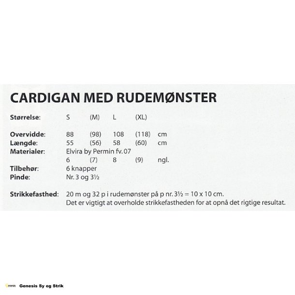 Cardigan med rudemnster