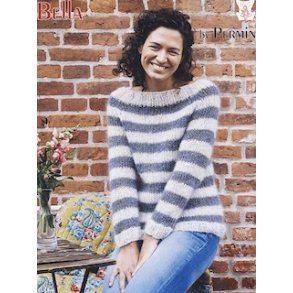 Stribet raglan Sweater med zenta