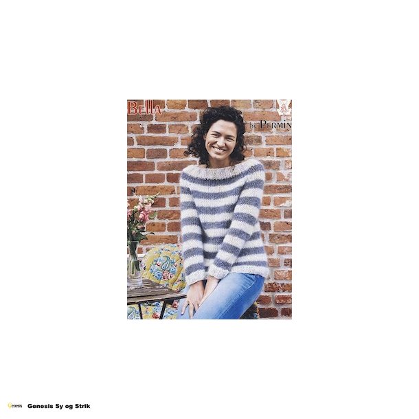 Stribet raglan Sweater med zenta