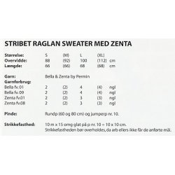 Stribet raglan Sweater med zenta