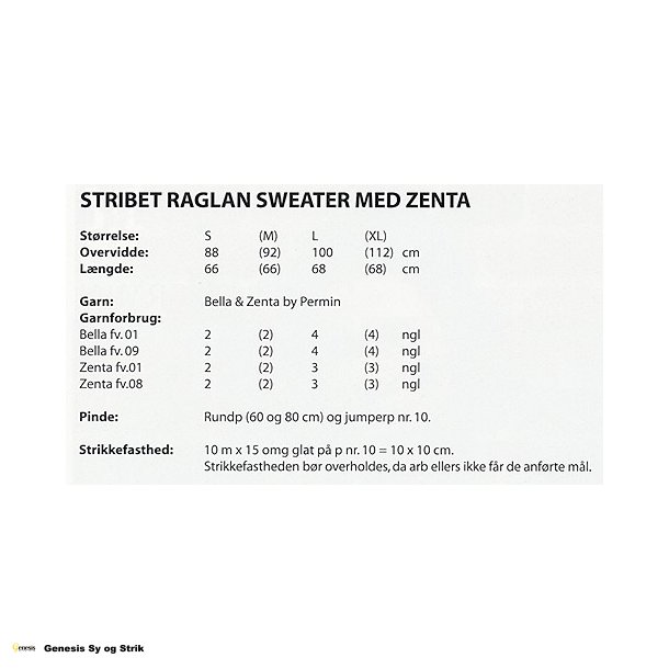 Stribet raglan Sweater med zenta