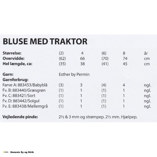 Bluse med traktor