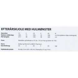 Efterrskjole med hulmnster