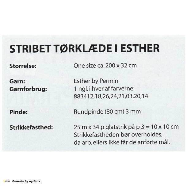 Stribet trklde i Esther
