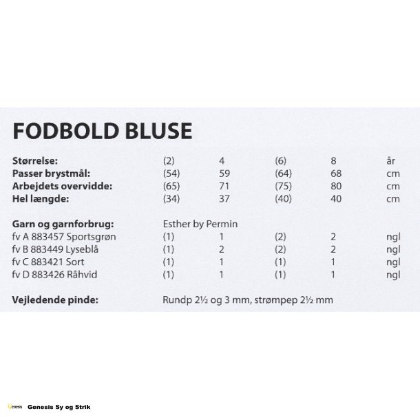 Fodbold bluse