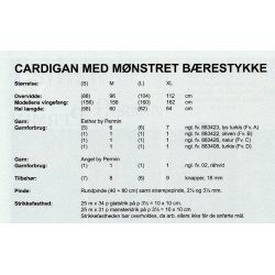 Cardigan med mnstret brestykke