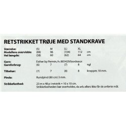 Retstrikket trje med standkrave