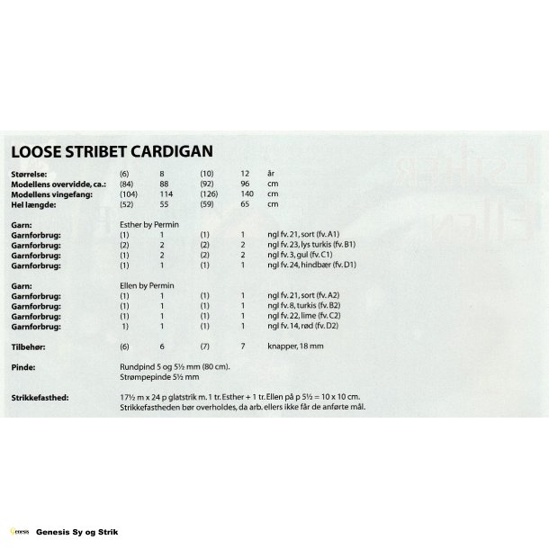 Loose stribet Cardigan