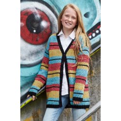 Loose stribet Cardigan