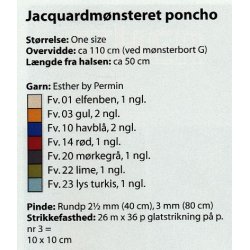 Jacqardmnsteret Poncho