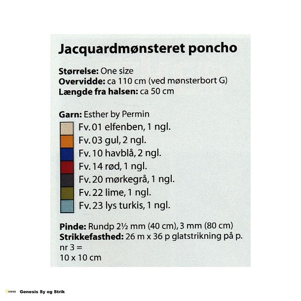 Jacqardmnsteret Poncho