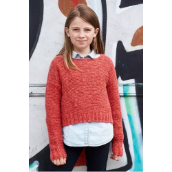 Letstrikket storsweater i retstrikning