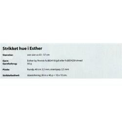 Strikket hue i Esther