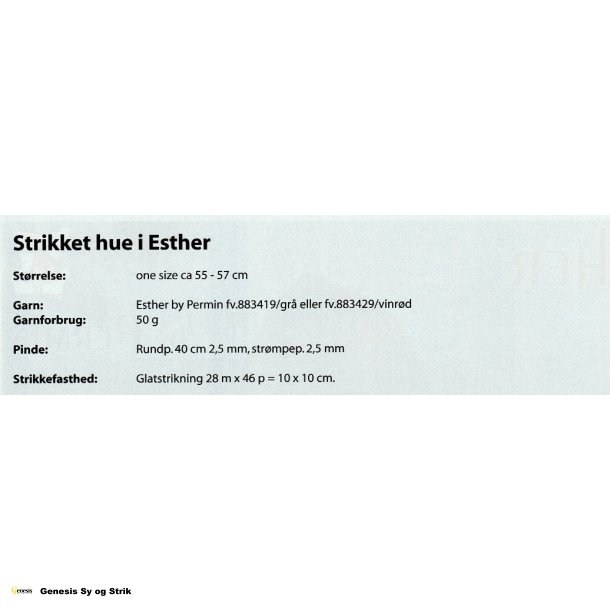 Strikket hue i Esther