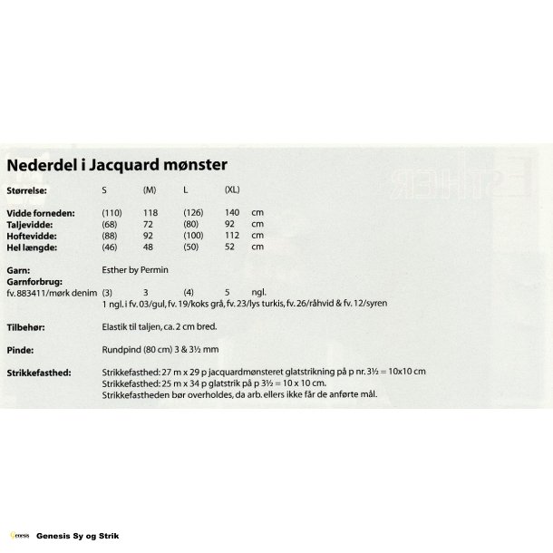 Nederdel i Jacquard mnster