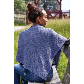 Sjal med blondemnster Tistel