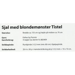 Sjal med blondemnster Tistel