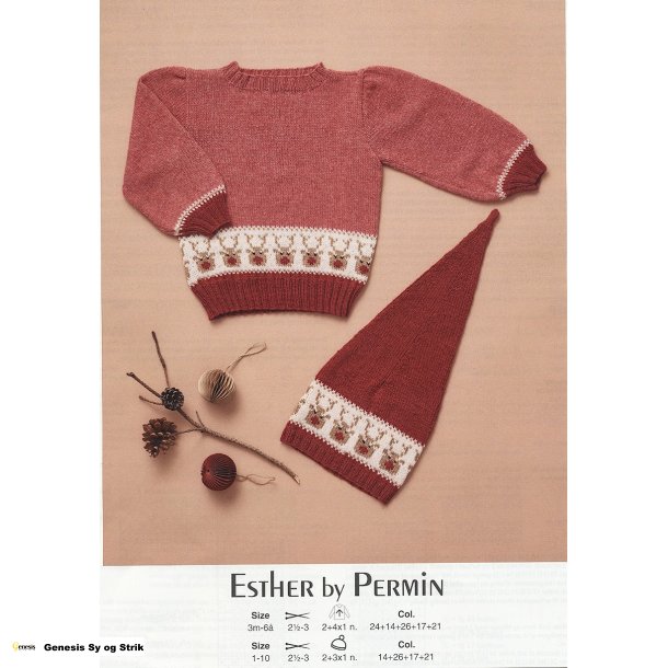 Bluse &amp; Nissehue med Rudolf