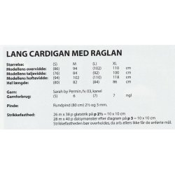 Lang cardigan med raglan