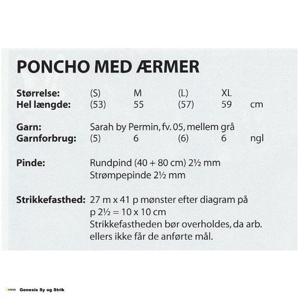 Poncho med rmer