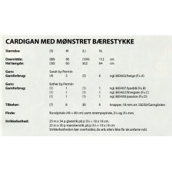 Cardigan med mnstret brestykke