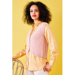 Vest med hul- og strukturmnster