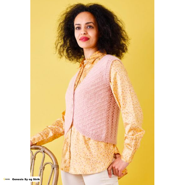 Vest med hul- og strukturmnster
