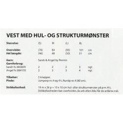 Vest med hul- og strukturmnster
