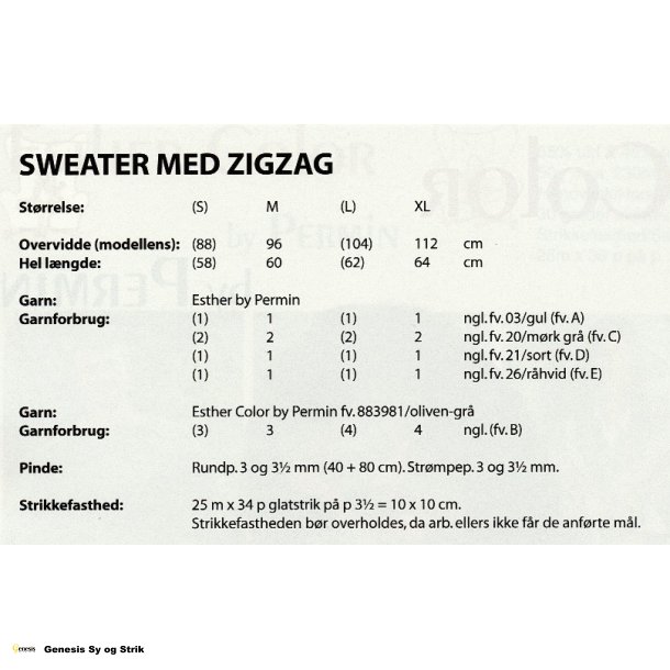 Sweater med zigzag