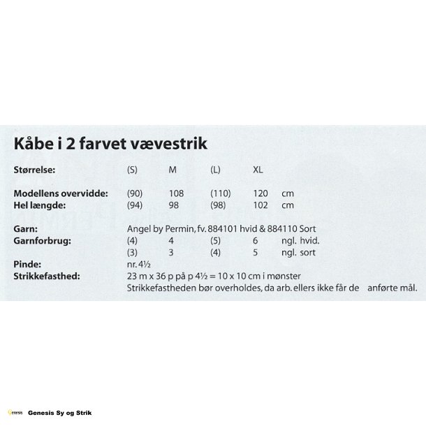 Kbe i 2 farvet vvestrik