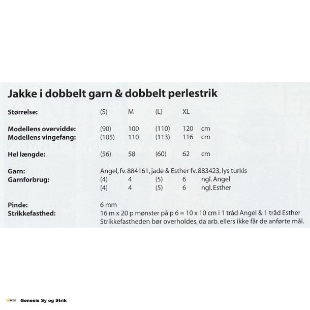 Jakke i dobbelt garn &amp; dobbelt perlestrik